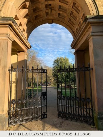 Victorian cast iron gates, Sewerby Hall Yorkshire